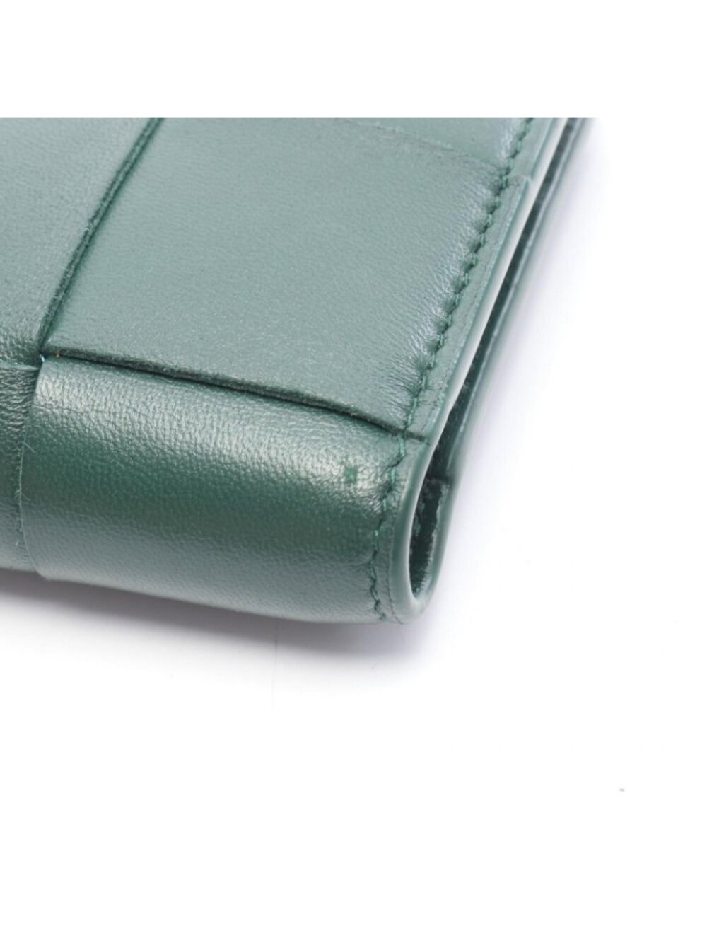 Bottega Veneta Bifold Wallet Small Cassette Maxi Intrecciato Dark Green Leather - Picture 7 of 8